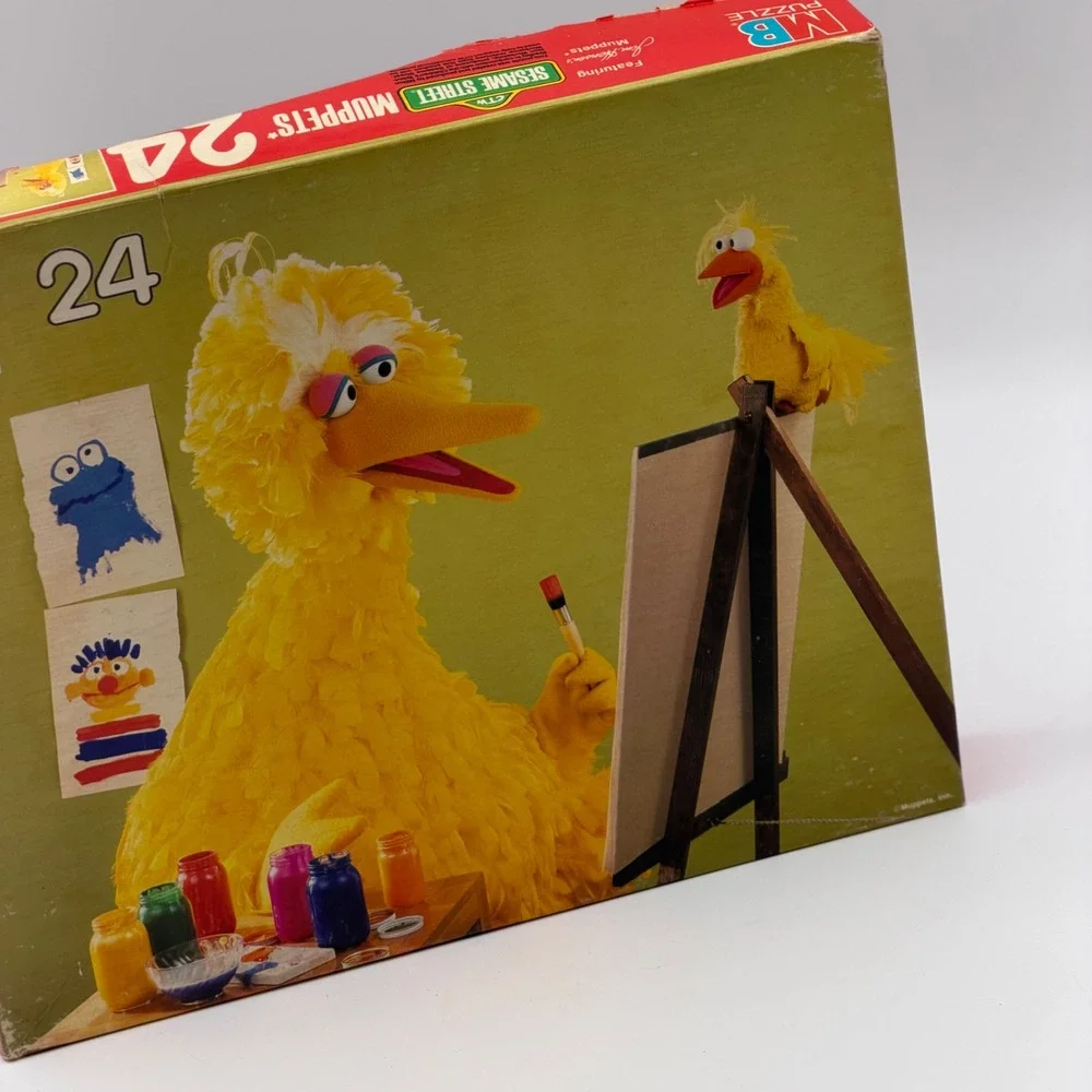 Vintage Milton Bradley Sesame Street Muppets 24 Piece Puzzles Lot of 2 1980s